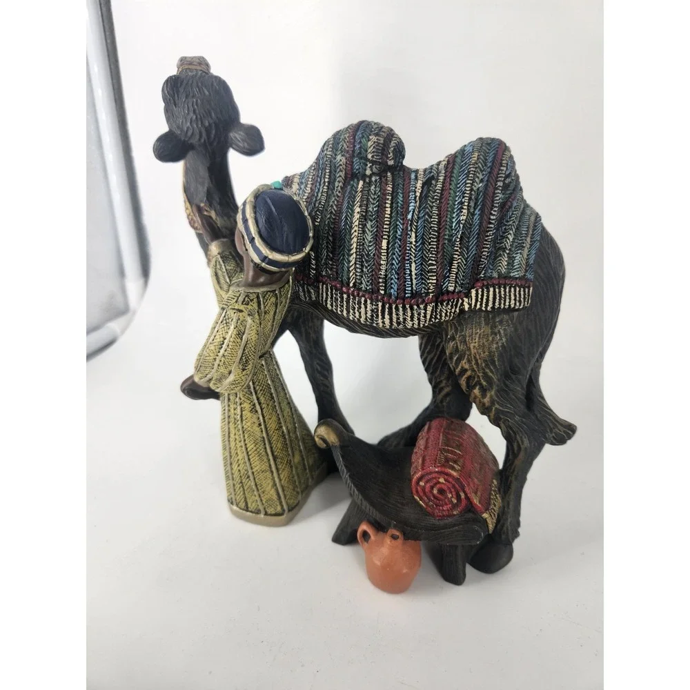 1997 Enesco Mahogany Miracle Camel Driver‎ with Camel Nativity Parastone 302414